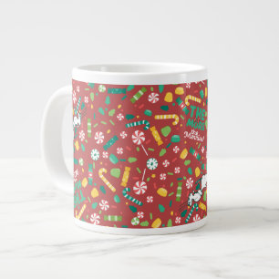 Peppermint Dreams Snoopy Candy Pattern Large Coffee Mug