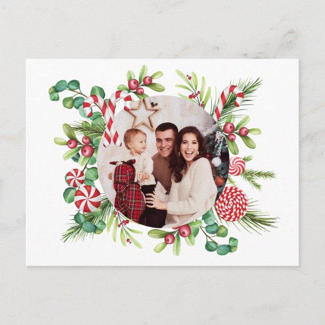 Peppermint Elegance Postcard (Front)