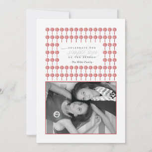 Peppermint Geisha Red Framed Holiday Card