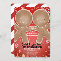 Peppermint Gingerbread Twins Birthday Party