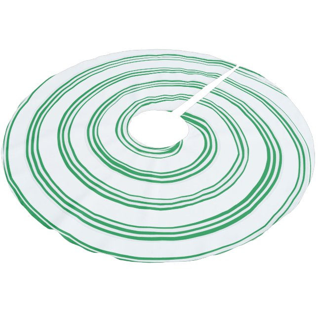 Peppermint Green and White Spiral  Tree Skirt (Angled)
