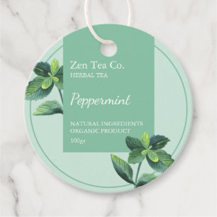 Peppermint Herbal Tea Business Tag