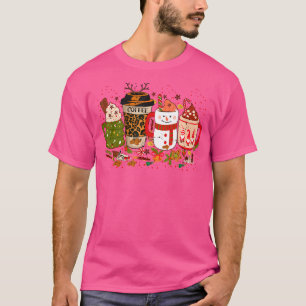 Peppermint Iced Latte Coffee Christmas Cocoa Choco T-Shirt