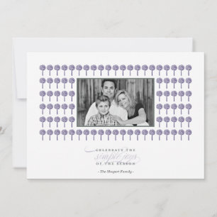 Peppermint Majestic Pattern Holiday Photo Card