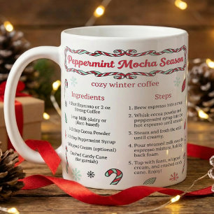 Peppermint Mocha Recipe Christmas Coffee Mug