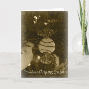 Peppermint Ornament Thank You Card