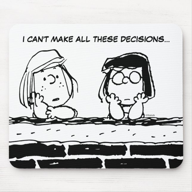 Peppermint Patty & Marcie at the Wall Mouse Pad (Front)