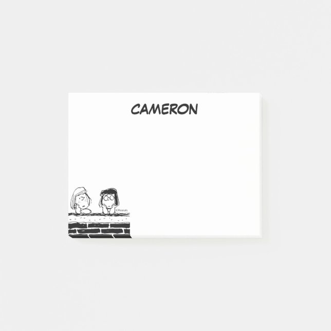 Peppermint Patty & Marcie at the Wall Post-it Notes (Front)