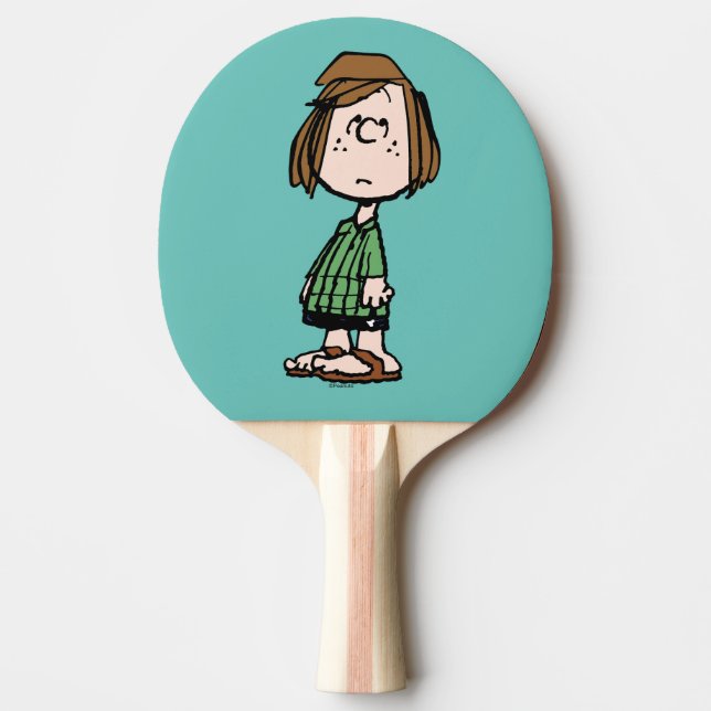 Peppermint Patty Rolling Eyes Ping Pong Paddle (Front)