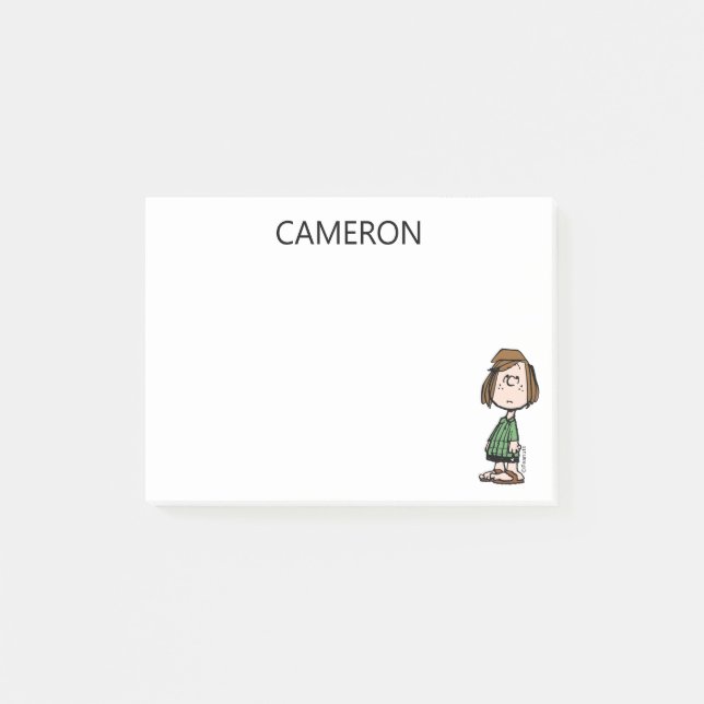 Peppermint Patty Rolling Eyes Post-it Notes (Front)