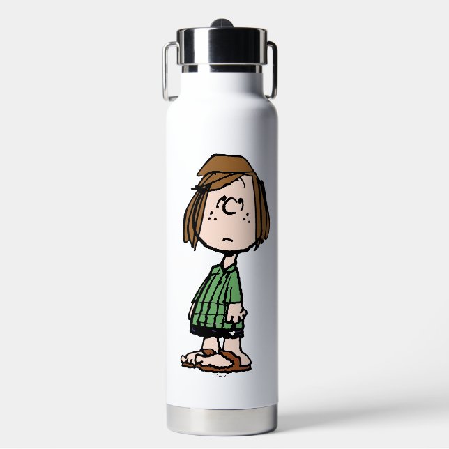 Peppermint Patty Rolling Eyes Water Bottle (Front)