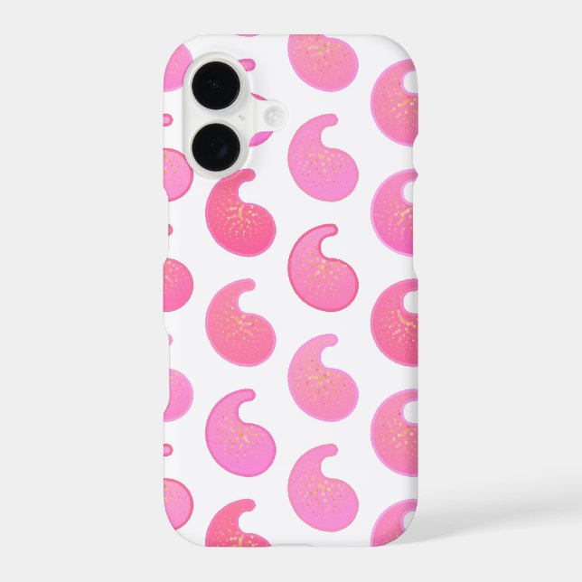 Peppermint pink paisley on white (Back)
