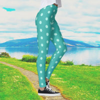 Peppermint Polka Dot Ladies Leggings