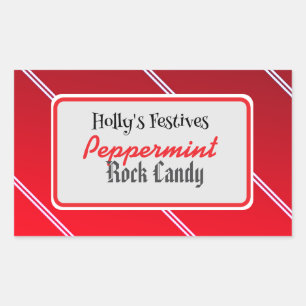 Peppermint rock candy label