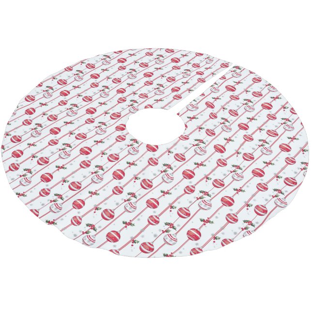 Peppermint Spice Tree Skirt (Angled)