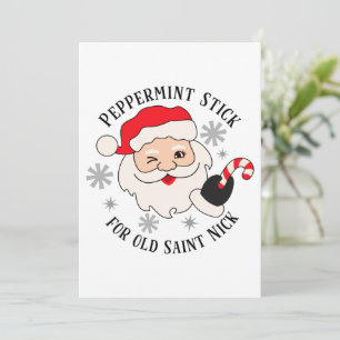 Peppermint Stick for Old Saint Nick Holiday Card