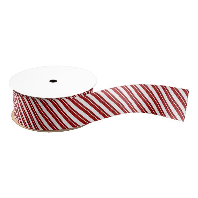 Peppermint Stripe Candy Cane Ribbon Grosgrain Ribbon (Spool)