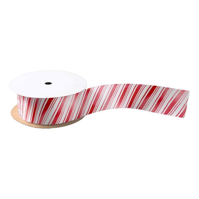 Peppermint Stripe Satin Ribbon (Spool)