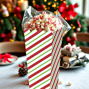 Peppermint stripes personalised   favour box