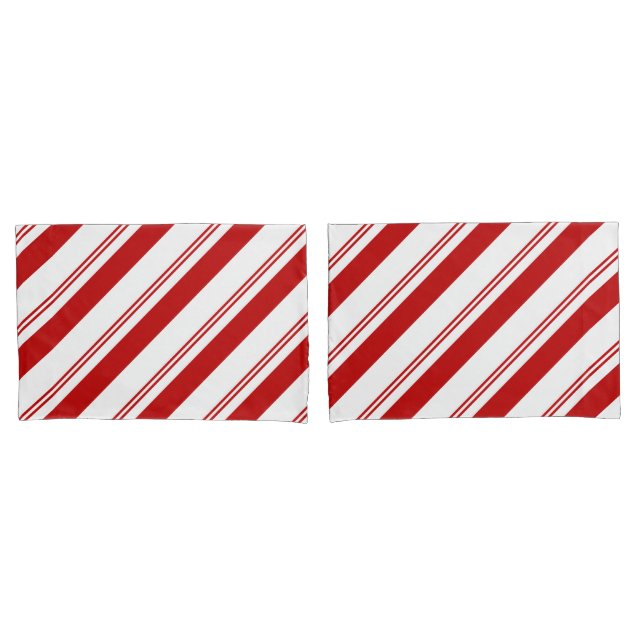 Peppermint Stripes Pillowcase (Front-Set)