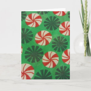 Peppermint Swirl Candy Holiday Card