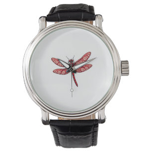 Peppermint Swirl Dragonfly Watch