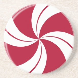 Peppermint Swirl Stripe Candy Coaster