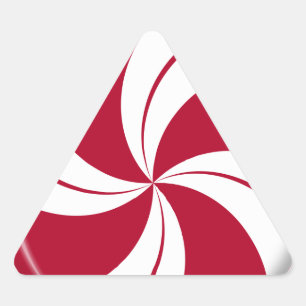 Peppermint Swirl Stripe Candy Triangle Sticker