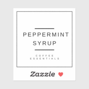 Peppermint Syrup Sticker