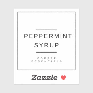 Peppermint Syrup Sticker
