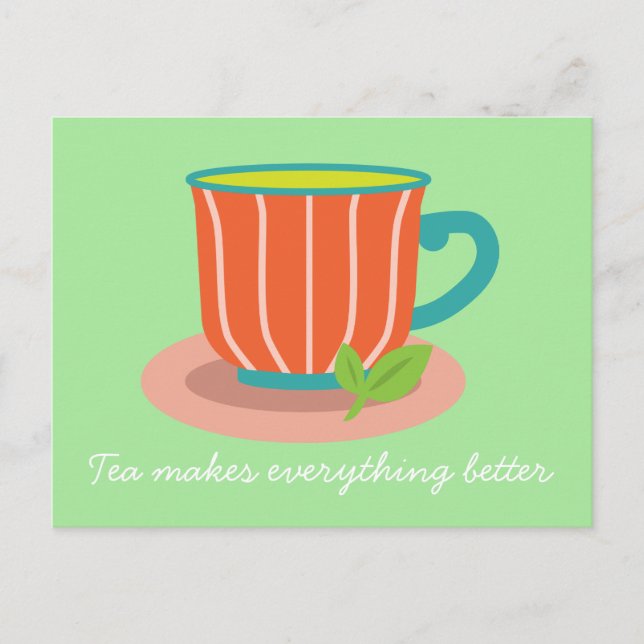 Peppermint tea for tea lovers postcard (Front)
