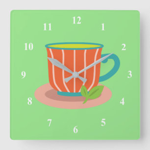 Peppermint tea for tea lovers square wall clock