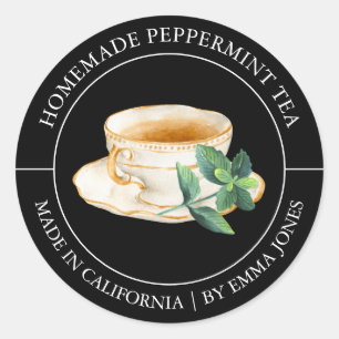 Peppermint Tea Modern label