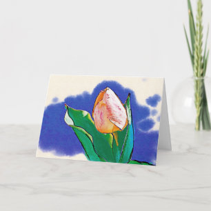 Peppermint Tulip Drawing Card