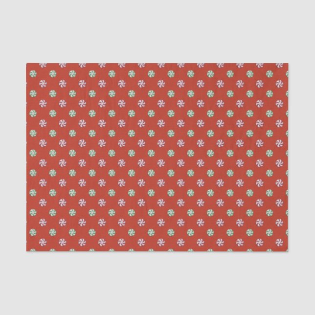 Peppermint Twist Candies Tissue Paper (Front)
