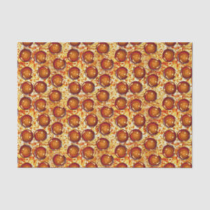 Pepperoni and Cheese Pizza Pattern Tissue Paper