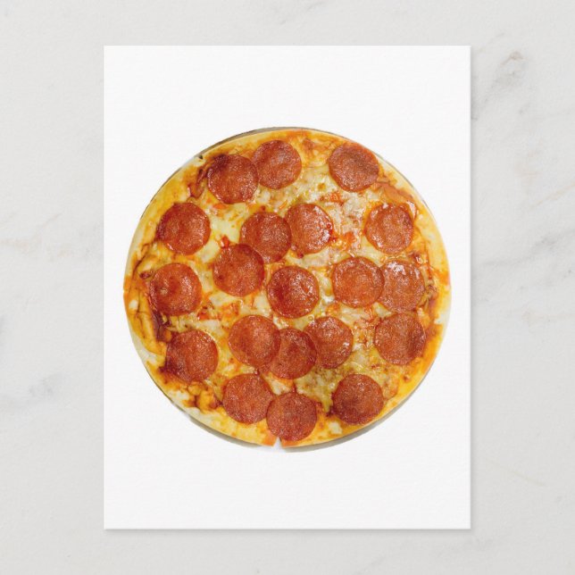 Pepperoni and cheese pizza postcard (Front)