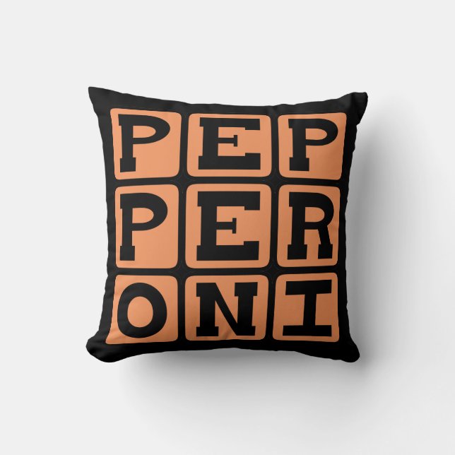 Pepperoni, Meat Pizza Topping Cushion (Front)