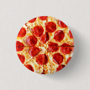 PEPPERONI PIZZA   3 CM ROUND BADGE