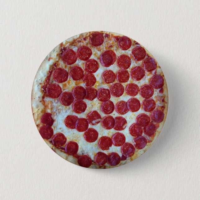 Pepperoni Pizza 6 Cm Round Badge (Front)