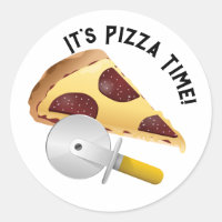 Pepperoni Pizza and Pizza Cutter