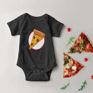 Pepperoni pizza baby bodysuit