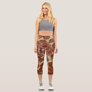 Pepperoni Pizza Capri Leggings