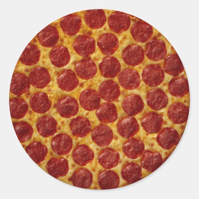 Pepperoni Pizza Classic Round Sticker (Front)