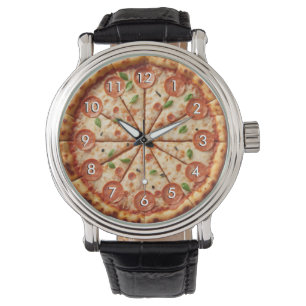 Pepperoni Pizza Clock - It's Always Pizza Time! Watch