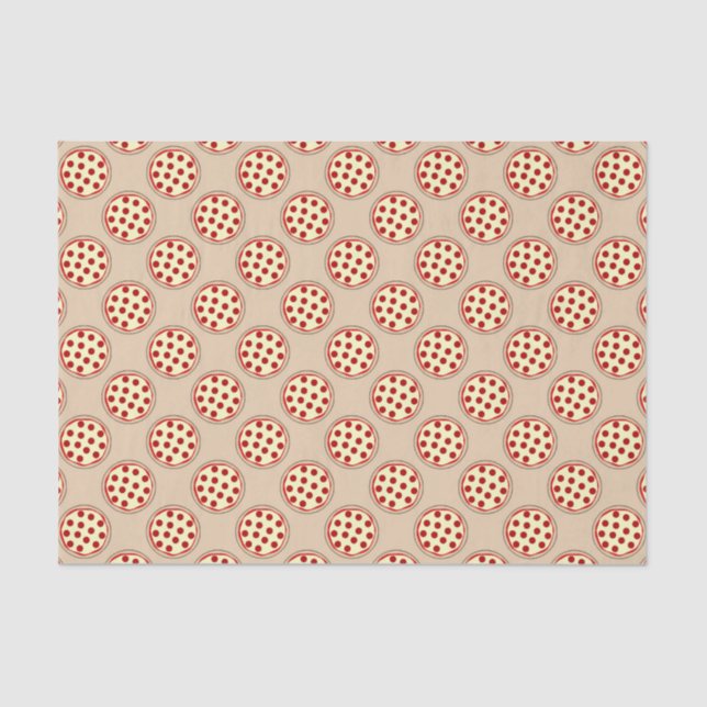 Pepperoni pizza fun patternparty tissue paper (Front)