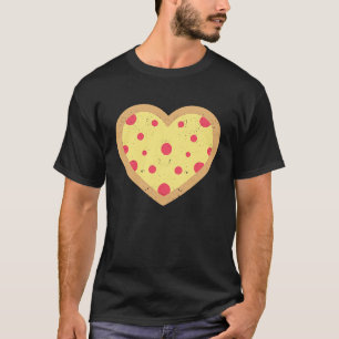 Pepperoni Pizza Heart Valentine's Day Italian Food T-Shirt