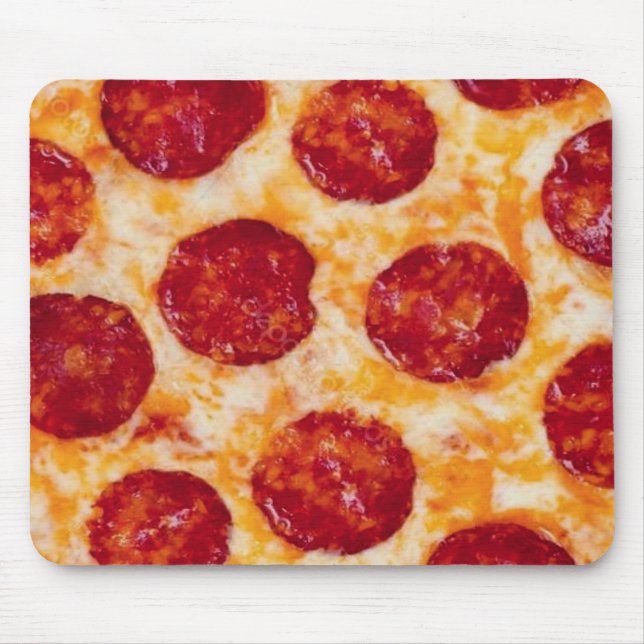 Pepperoni Pizza Hot and Yummy! Mouse Pad (Front)