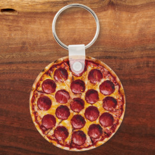 Pepperoni Pizza Key Ring