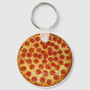 Pepperoni Pizza Key Ring